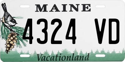 ME license plate 4324VD