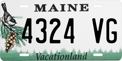 ME license plate 4324VG