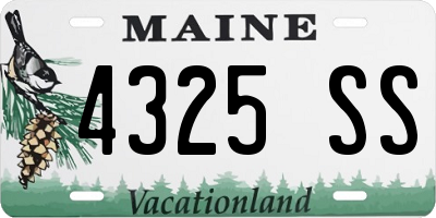ME license plate 4325SS