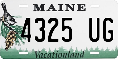 ME license plate 4325UG