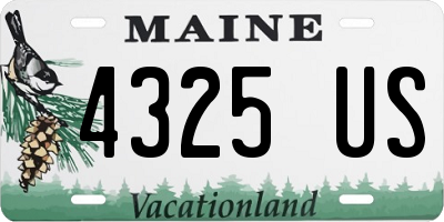 ME license plate 4325US