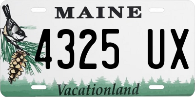 ME license plate 4325UX