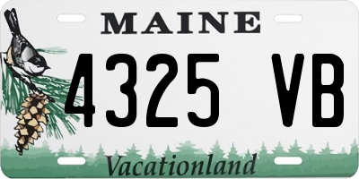 ME license plate 4325VB
