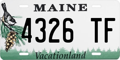 ME license plate 4326TF