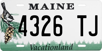 ME license plate 4326TJ