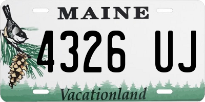 ME license plate 4326UJ