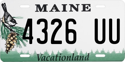 ME license plate 4326UU