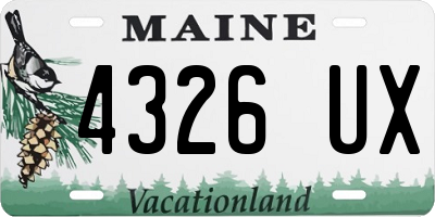 ME license plate 4326UX