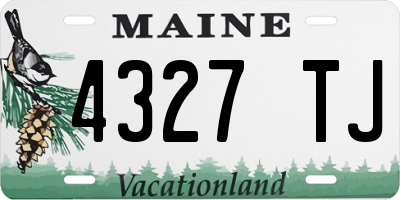 ME license plate 4327TJ