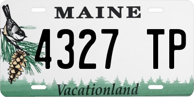 ME license plate 4327TP