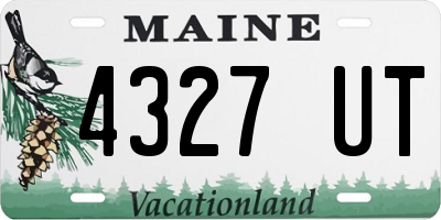 ME license plate 4327UT