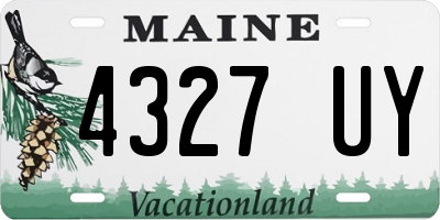 ME license plate 4327UY