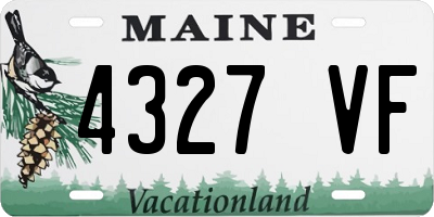 ME license plate 4327VF