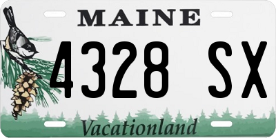 ME license plate 4328SX