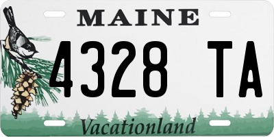 ME license plate 4328TA