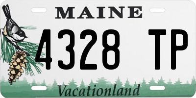 ME license plate 4328TP