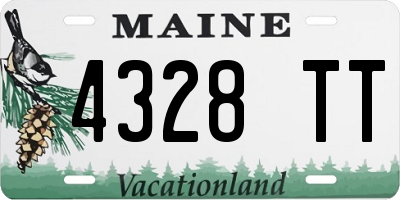 ME license plate 4328TT