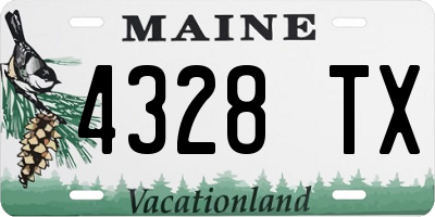 ME license plate 4328TX