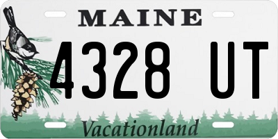 ME license plate 4328UT