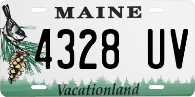 ME license plate 4328UV