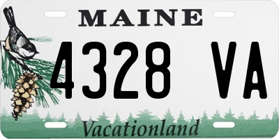 ME license plate 4328VA
