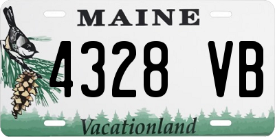 ME license plate 4328VB
