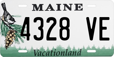 ME license plate 4328VE