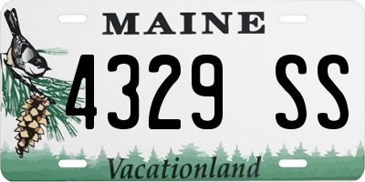 ME license plate 4329SS