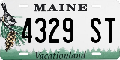 ME license plate 4329ST