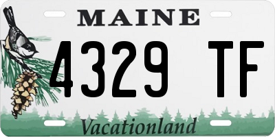 ME license plate 4329TF