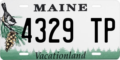 ME license plate 4329TP