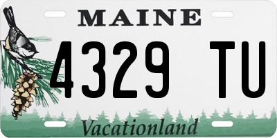 ME license plate 4329TU