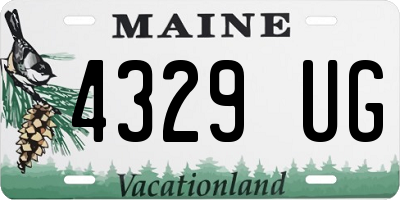 ME license plate 4329UG