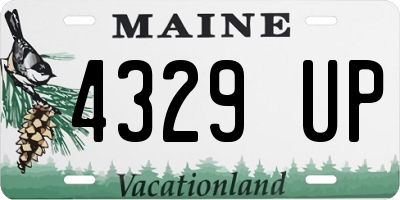 ME license plate 4329UP