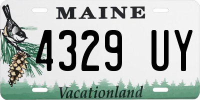 ME license plate 4329UY