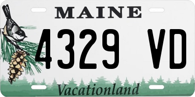 ME license plate 4329VD