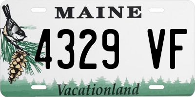 ME license plate 4329VF