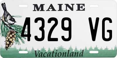 ME license plate 4329VG