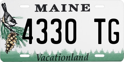 ME license plate 4330TG