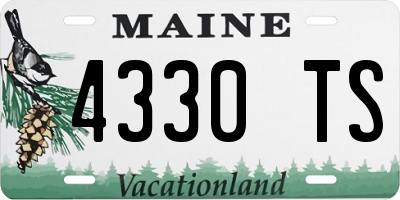 ME license plate 4330TS