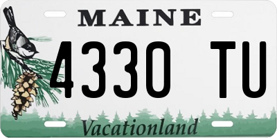 ME license plate 4330TU