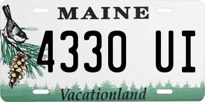 ME license plate 4330UI