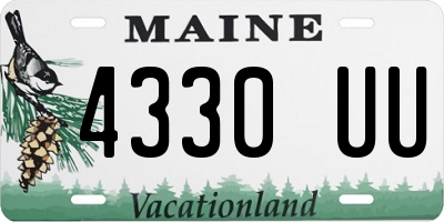 ME license plate 4330UU