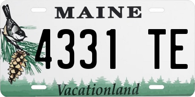 ME license plate 4331TE