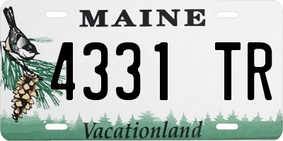 ME license plate 4331TR