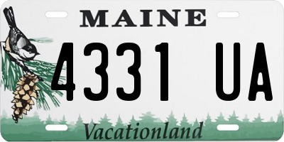 ME license plate 4331UA