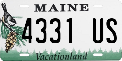 ME license plate 4331US