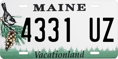 ME license plate 4331UZ