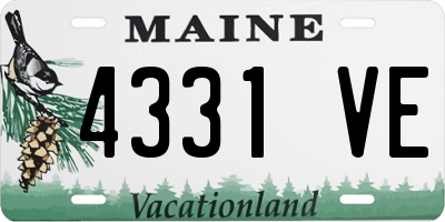ME license plate 4331VE