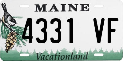 ME license plate 4331VF
